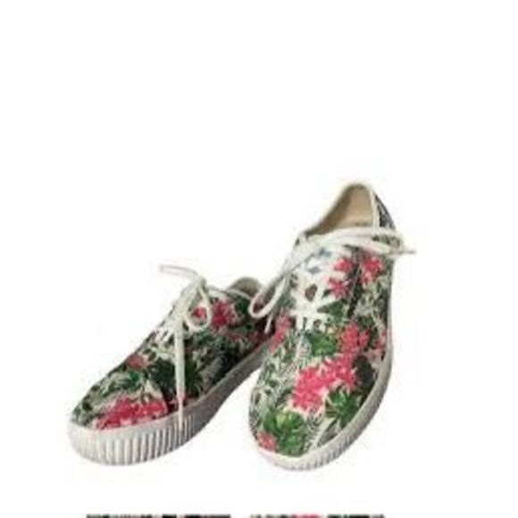 Toms Women’s Size 5.5 The Venice Collection Platform Sneakers Multicolor Floral - Picture 1 of 14